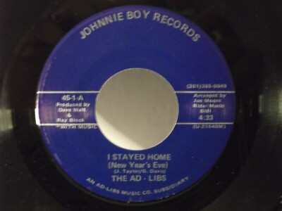 The Ad-Libs,Johnnie Boy 1,''I Stayed Home (New Years Eve)'',US,7'' 45,doo wop,Mint-