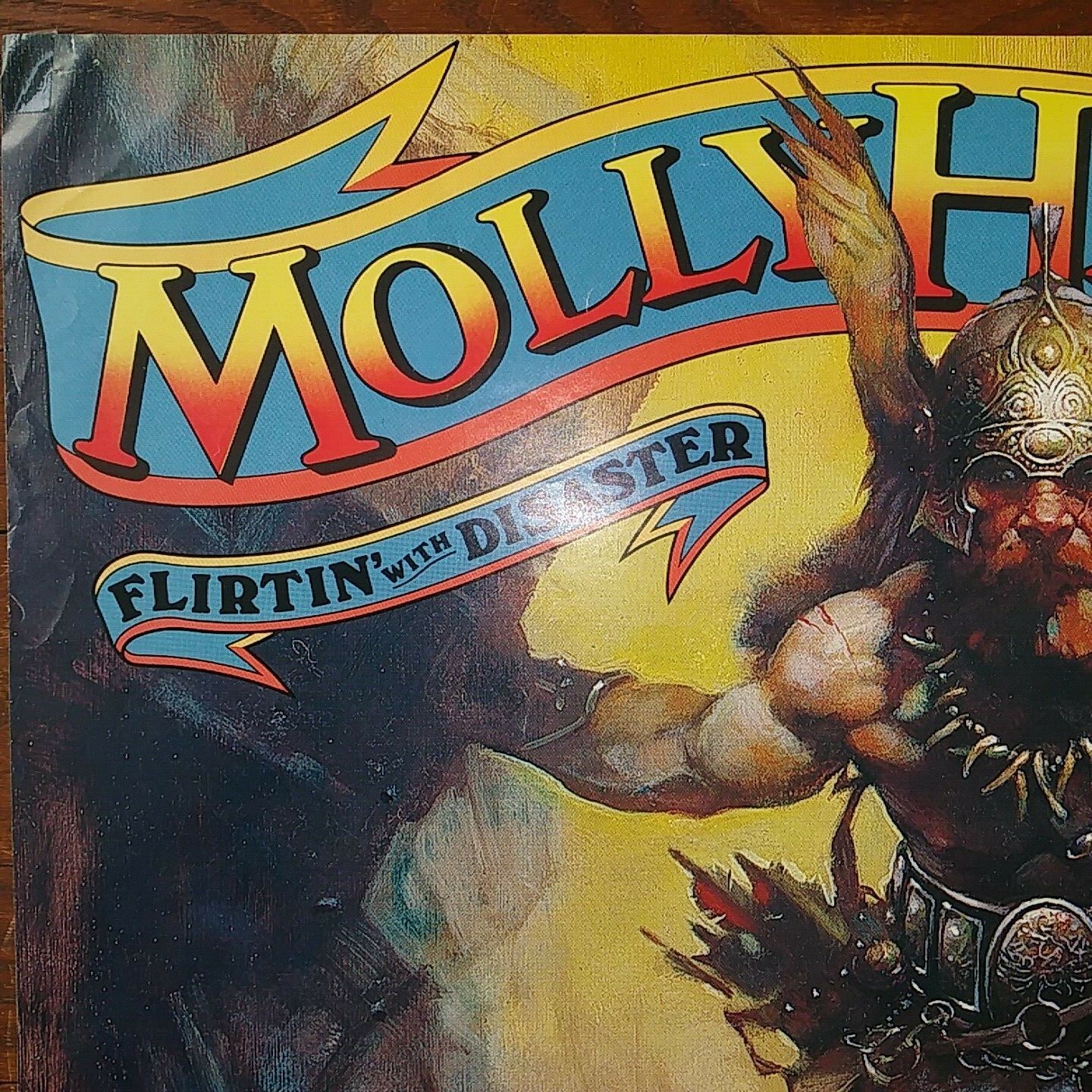 FRAZETTA FLIRTIN WITH DISASTER MOLLY HATCHET 2X2 1979 ALBUM COVER frazetta-flirtin-with-disaster-molly-hatchet-2x2-1979-album-cover