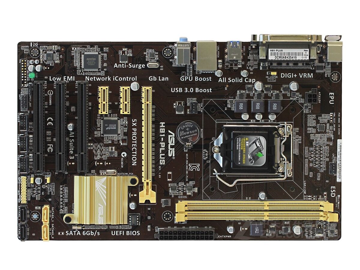 ASUS H81-PLUS Intel H81 LGA 1150 22nm USB3.0 VGA 1×RJ45 Motherboard ATX DDR3 ASUS H81-PLUS Intel H81 LGA 1150 22nm USB3.0 VGA 1×RJ45 Motherboard ATX DDR3