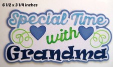 TIME WITH GRANDMA BLUE FAMILY TITLE scrapbook premade paper piecing by Rhonda
