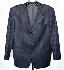 AUTHENTIC HUGO BOSS LORO PIANA BLUE WOOL CASHMERE MENS JACKET BLAZER-SIZE:44/54