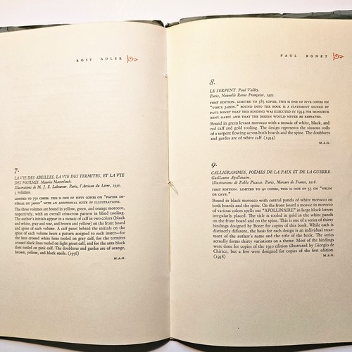 LES ARCHITECTES DU LIVRES, CONTEMPORARY CREATIVE FRENCH BOOKBINDING Grabhorn 195 - Picture 4 of 6