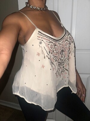 Vintage Y2K 2000s Abercrombie & Fitch A&F Embroidered Babydoll