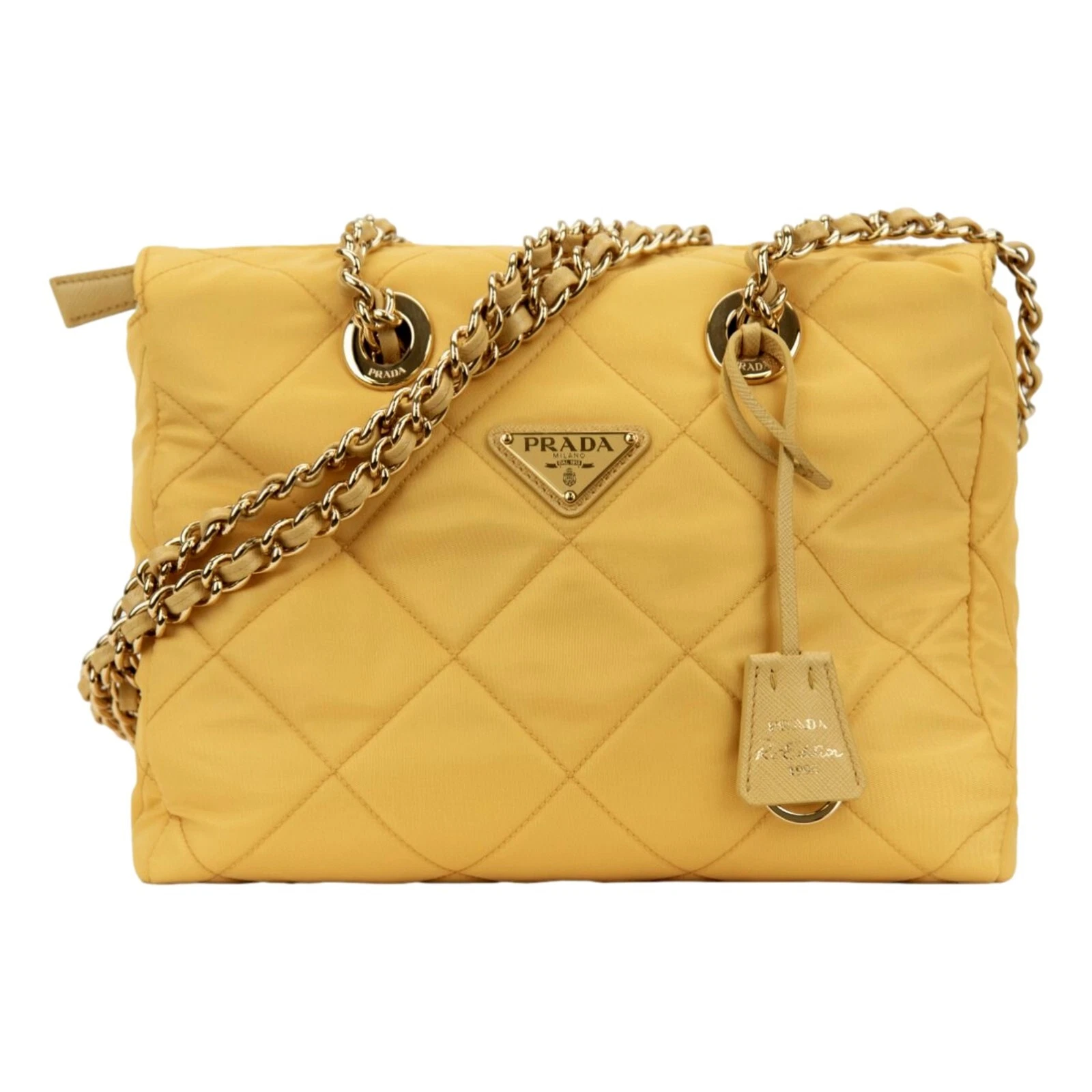 Borsa Prada Re Edition Maize Yellow 1995 Chaîne Re Nylon NUOVA