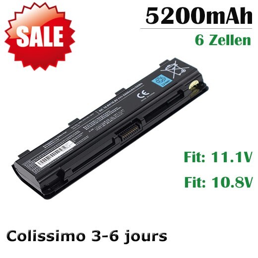 Batterie Toshiba PA-5109-U-1BRS de 5200mah pour remplacer un bloc usagé