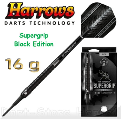 HARROWS Softdarts ''SUPERGRIP - Black Edition'', 16g