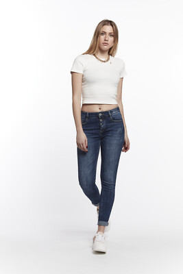 ITALY  3D denim  JEANS  GR.L  TRENDY NEU  mega