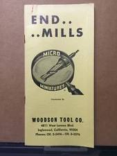 Vtg Woodson Tool Co Trade Catalog End Mills Micro Miniature Machine Inglewood CA