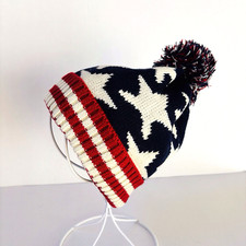 Beanie Hat- Stars Stripes US Flag Knit Beanie C-82