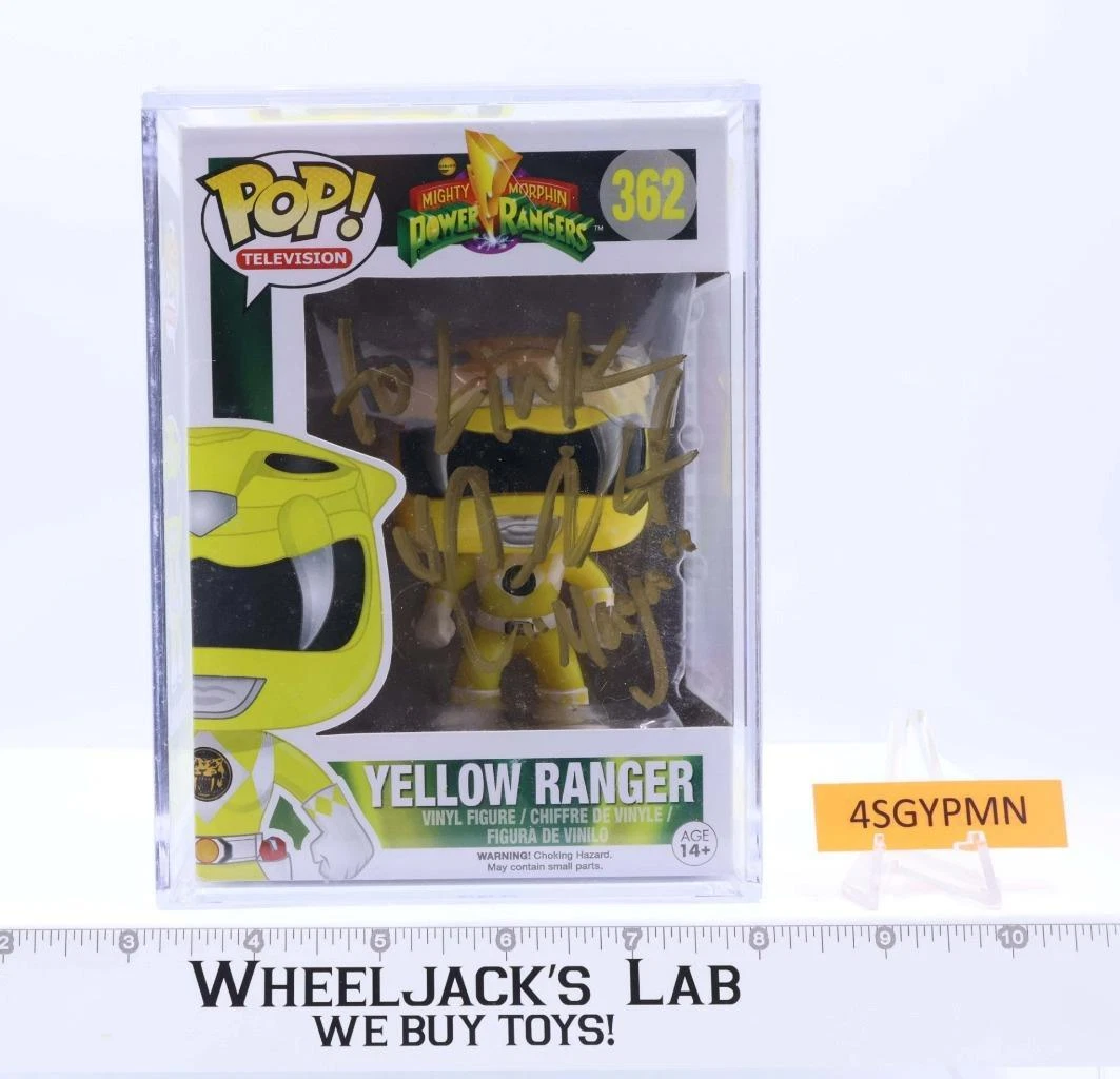 Yellow Ranger Funko Pop AUTOGRAPHED Cerina Vincent Power Rangers