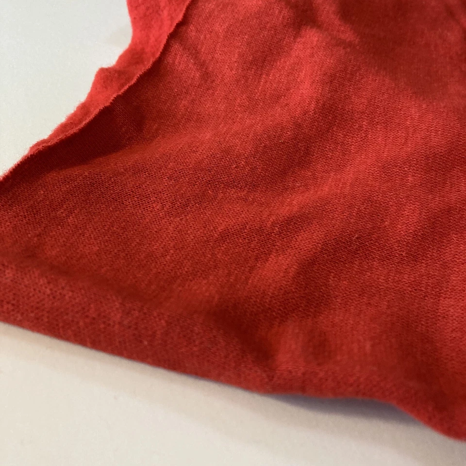 Brushed Jersey Fleece Knit Material Red Fabric 28" x 20" Sewing Crafts Supplies - Image 3 of 4