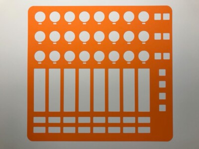 3 orange Overlays für Novation Launch Control XL mk1/mk2