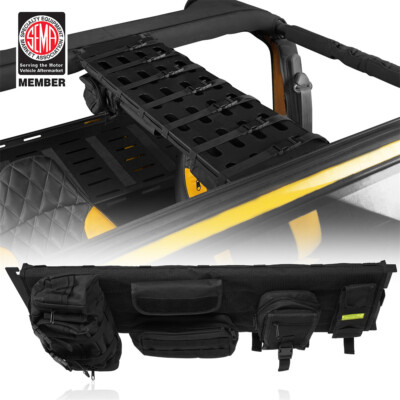 Front Overhead MOLLE Panel with 5x MOLLE Pouches Fit 1997-2006 Jeep Wrangler TJ