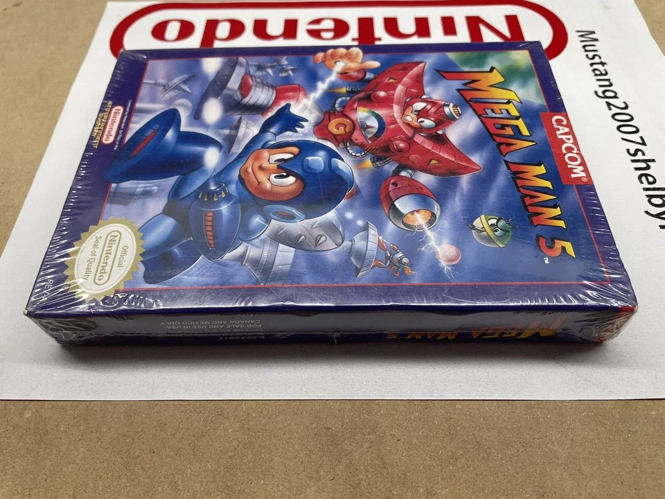 Nes Nintendo Capcom Mega Man 5 Megaman V Brand New Factory Sealed H-Seam - Image 3 of 4