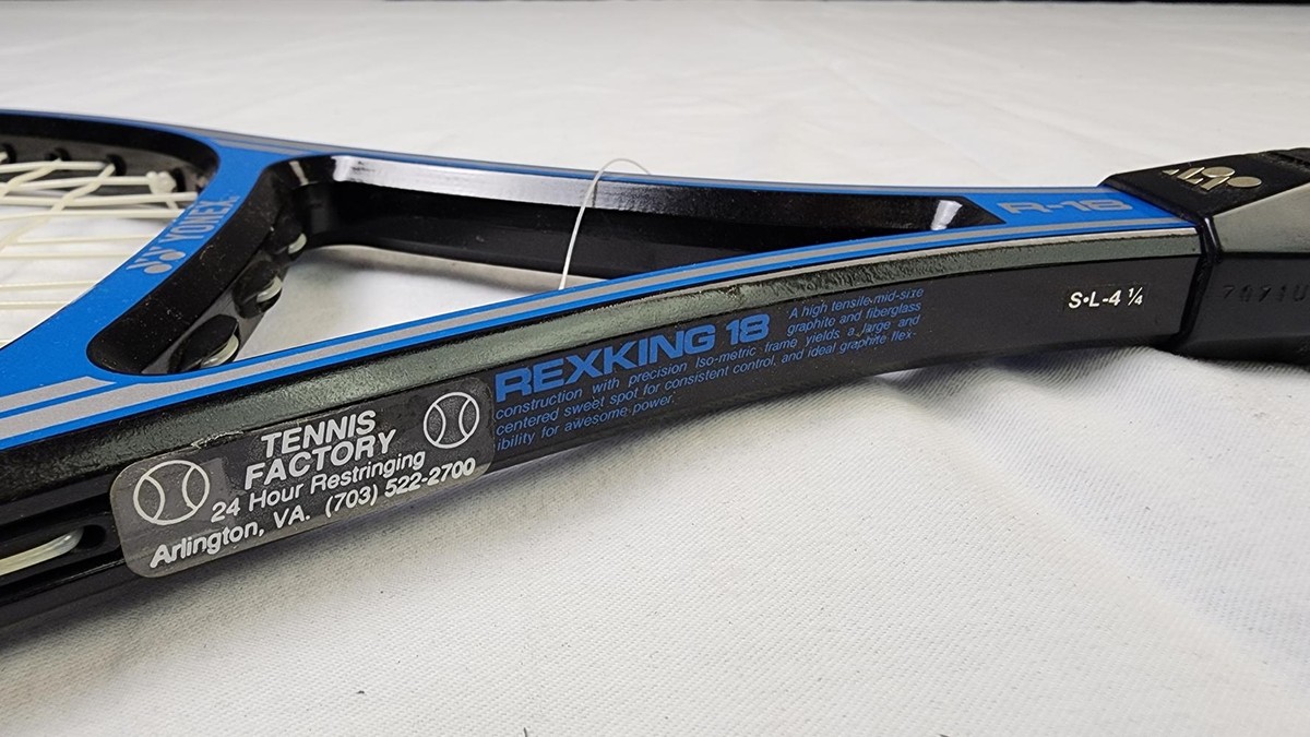 Yonex RexKing 18 Tennis Racket - 4 1/4 in, Strung, MID, New Old