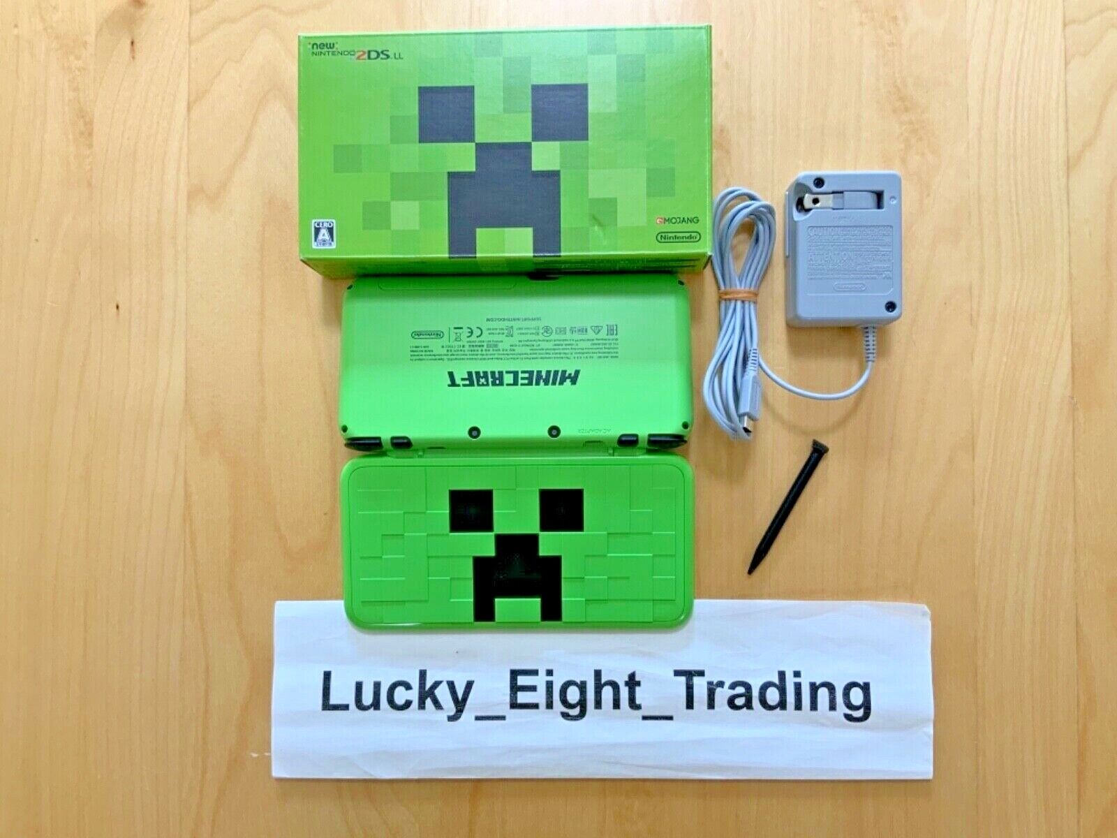 New Nintendo 2DS XL LL Minecraft Creeper Edition Console Charger Box [BOX]