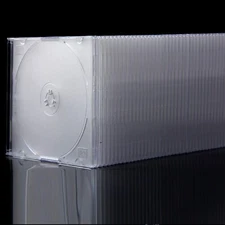 100Pc Standard Clear CD Jewel Case Slim PP DVD Disc Storage Cover Clear Tray