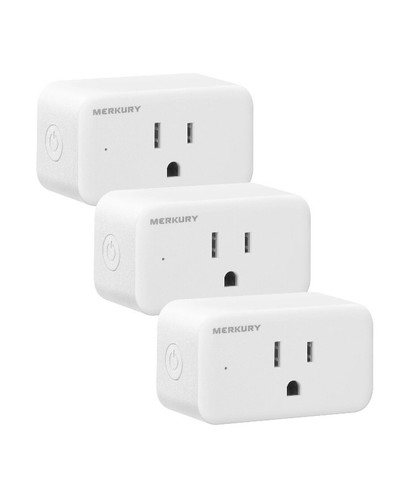 Merkury Smart Wi-Fi Plug, Compatible W Alexa & Google Assistant, 3 Pack, 15 Amp - Picture 2 of 10