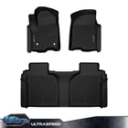 Fit For 2019-2026 Silverado Sierra 1500 2500 3500 Crew Cab TPE Floor Mats Liners