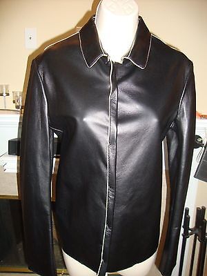 GORGEOUS, RARE, SOLD OUT, NWT $3,470 JIL SANDER LEATHER JACKET/ SHIRT TOP |  eBay