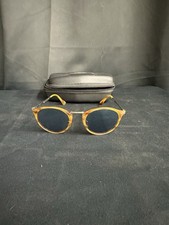 Persol CALLIGRAPHER EDITION PO 3166S Striped Brown/Crystal Grey Blue Sunglasses