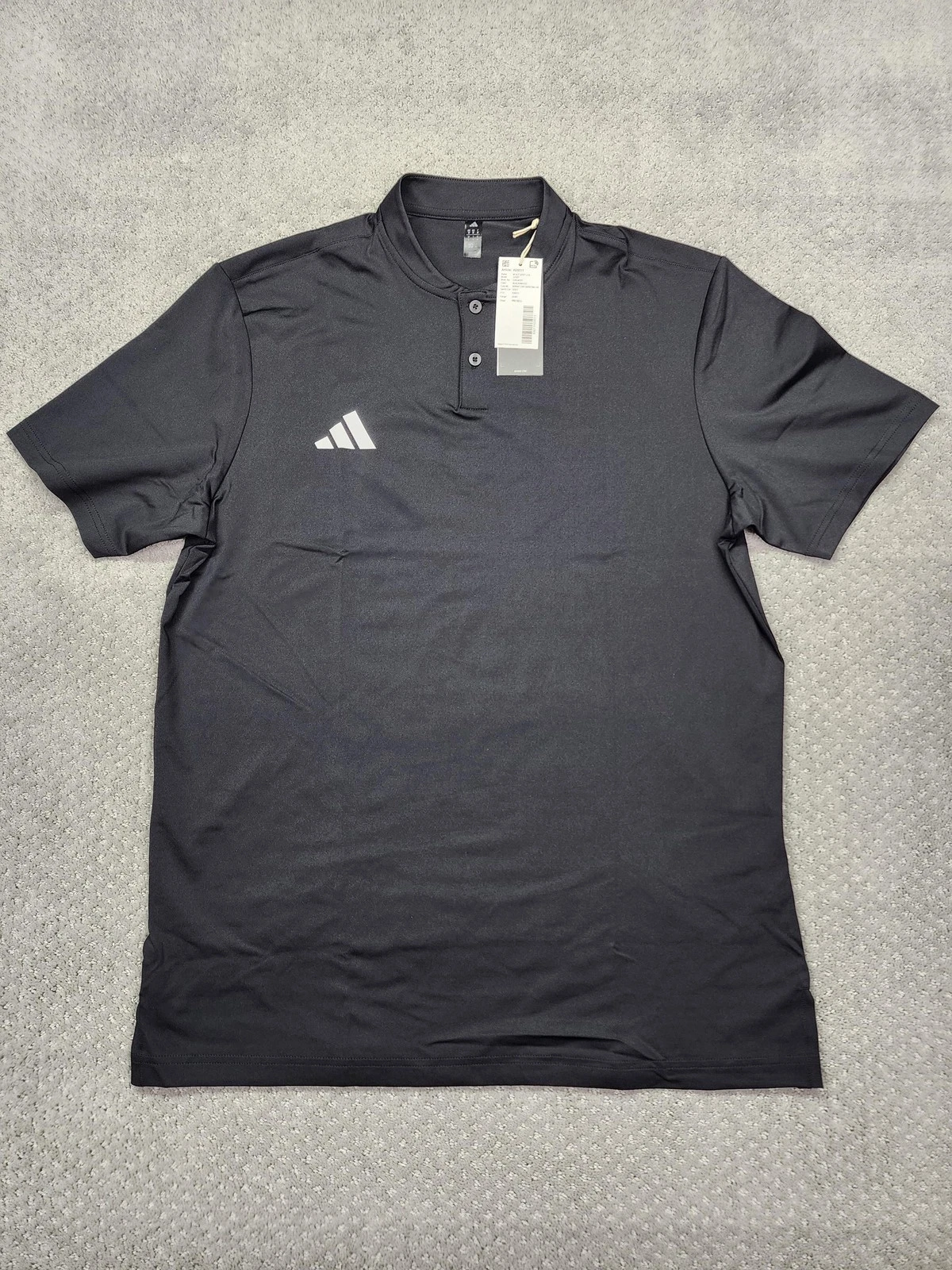 Adidas Ultimate Collar Polo Shirt Mens Medium Black Golf Performance KE6511