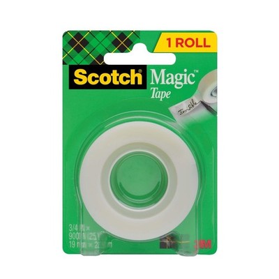 Scotch Magic Tape Invisible Adhesive Office Tape 1 Roll Clear Matte Finish