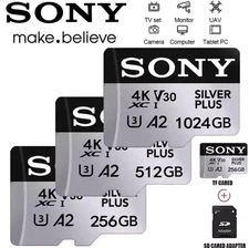 SONY Micro SD Card 2TB 512GB 256GB 128GB TF Memory Card Extreme 1TB U3 4K High