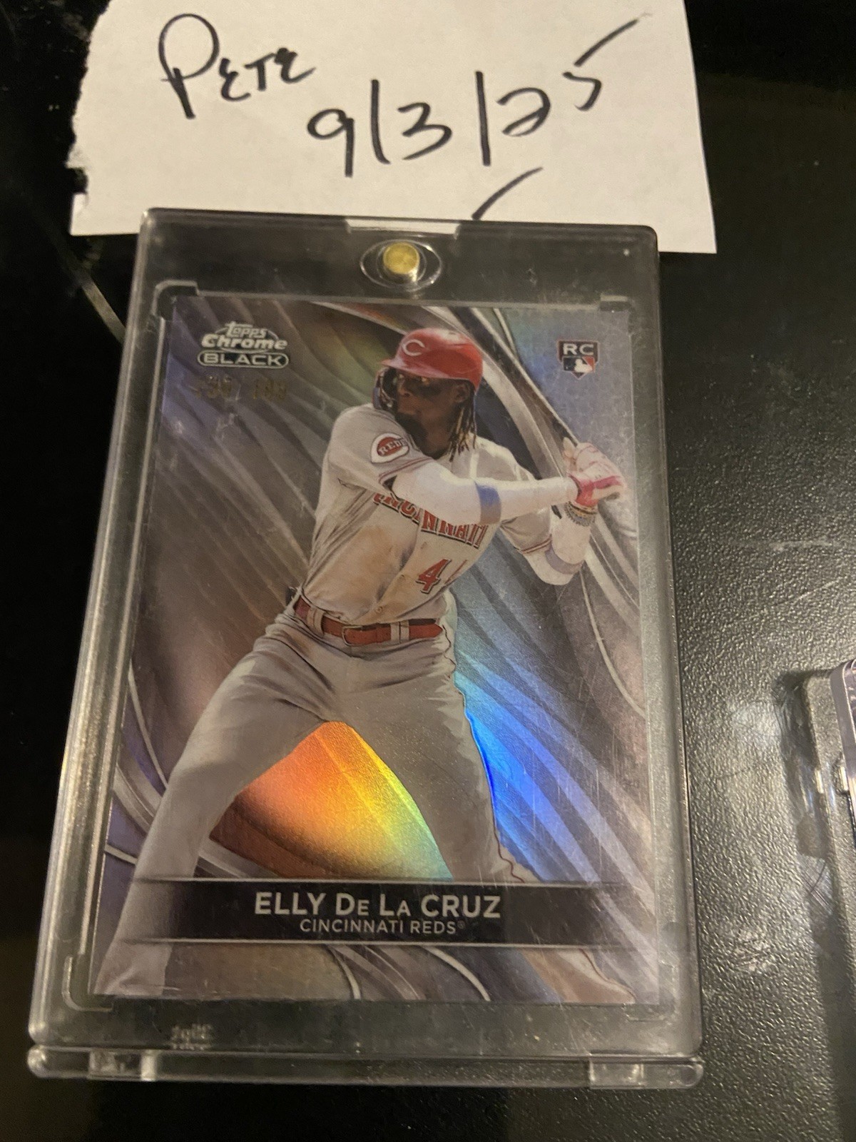 2024 Topps Chrome Black - Elly De La Cruz #17 Refractor /199 (RC)