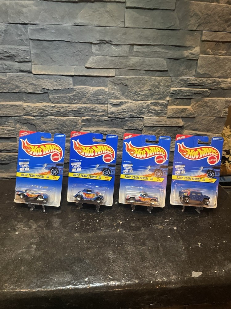 Vintage Hot Wheels Race Team Series 3 Complete 4-Car Set 1:64 Scale New In Package