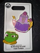Shanghai Disney Resort Princess- Tangled Rapunzel Teapot and Pascal Teacup Pins