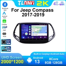 For Jeep Compass 2017-2019 Android Auto Car Multimedia Player GPS Carplay