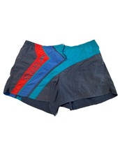 Vintage 90s Speedo Men  s Retro Volley Shorts Swim Trunk Wash Navy Blue Large