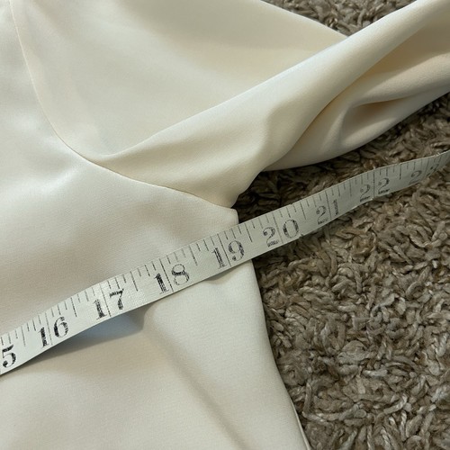 The Row Seide Lammleder Lederbesatz Elfenbein Knopfleiste Hemd 10 - Bild 5 von 6