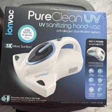 Ionvac UV PureClean Hand-Vac Handheld Vacuum w/UV Sanitizing Light - NEW
