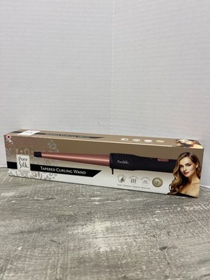 Curling Wand Tapered Pure Silk Ceramic Heat Curls in Minutes Spa Therapy NEW