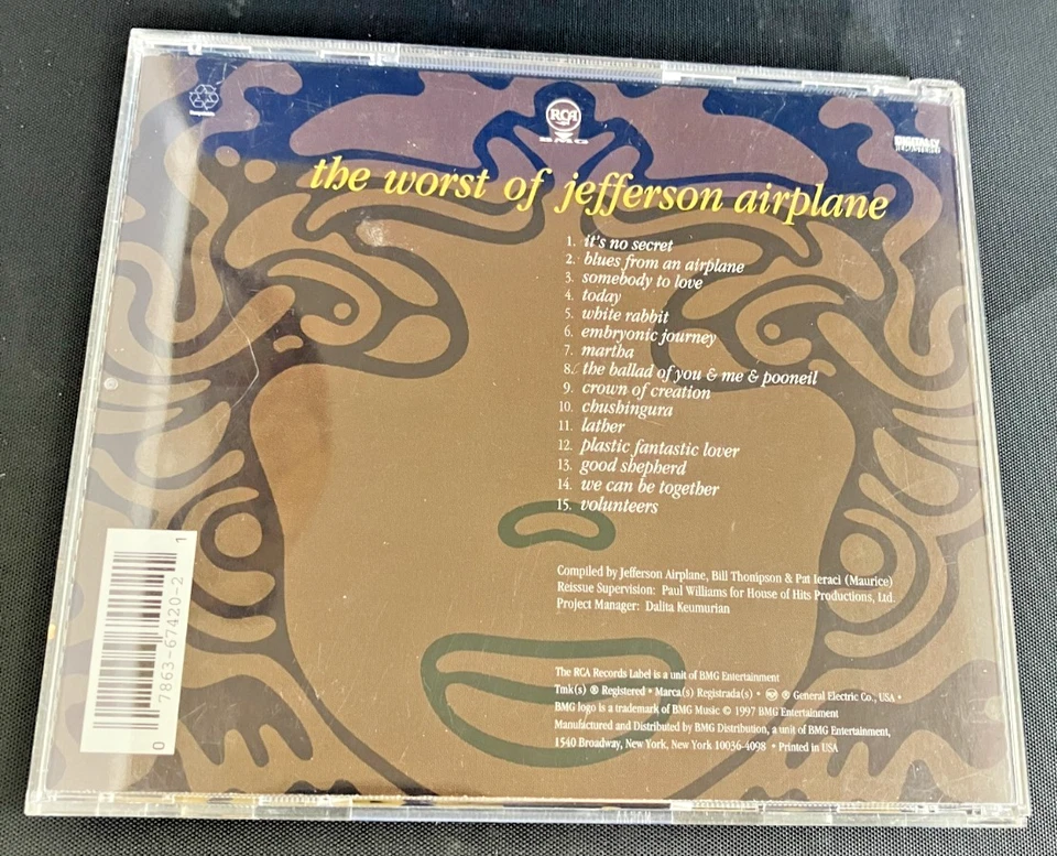 The Worst of the Jefferson Airplane CD Play tested VG+-LR - Image 2 of 3