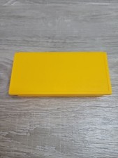 Vintage Quality Color Slides Yellow Plastic Container Rectangular 5/8" Tall