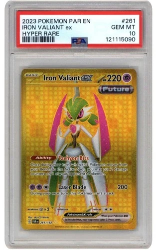 Pokemon Paradox Rift Iron Valiant ex Hyper Rare HR #261 - PSA 10