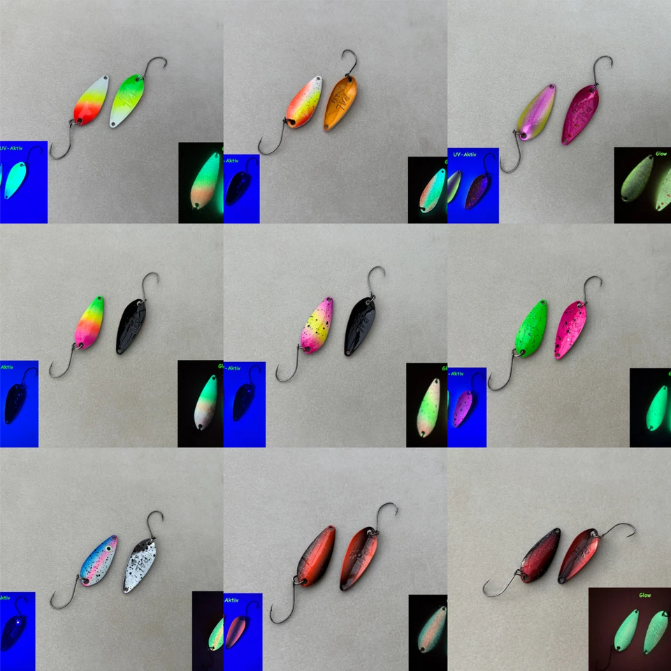 Forest Pal 1,6g 2,5g 3,8g Trout Spoon Forellenblinker 25 Farben - Bild 2 von 4