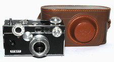 Argus C-3 35mm Film Camera 50mm Coated Cintar Lens f/3.5  Leather Case - TESTED