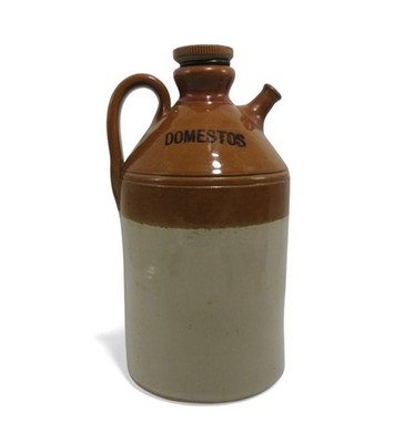 DOMESTOS STONEWARE Screw Top Jug 14'' 8lb England 1940s Vintage