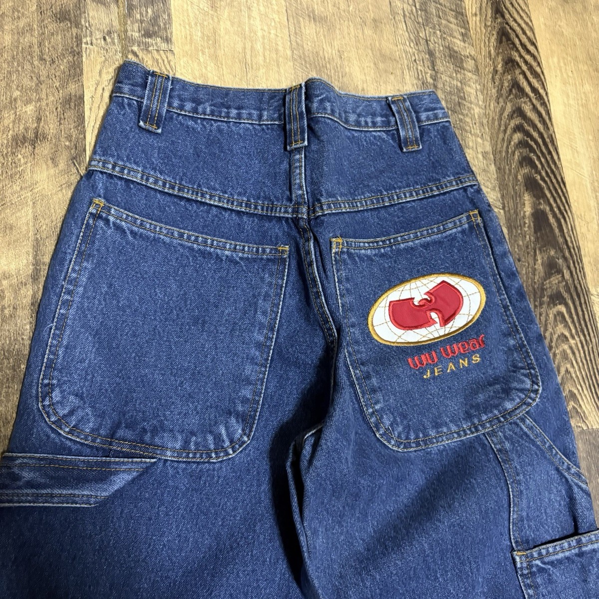 Vintage 90s Wu Wear Bootleg Baggy Denim Jeans Sz 24x30 | eBay