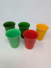 5 Tupperware 109 Bell Tumbler Lot Multicolor Kids Vintage