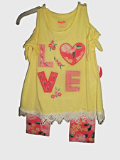 Girls 2 Piece Outfit LOVE Size 5 NEW