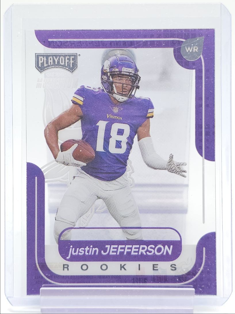 JUSTIN JEFFERSON 2020 CHRONICLES PLAYOFF MOMENTUM ROOKIES #M-10 RC Q6116