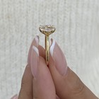 1.2ct Pear & Marquise Anniversary Ring Yellow Gold 14K Labcreated Diamond F/VS — photo 3