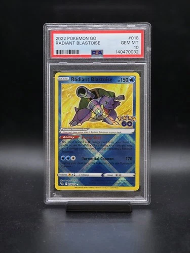 PSA 10 2022 Pokemon GO Radiant Blastoise 018/078 Gem Mint