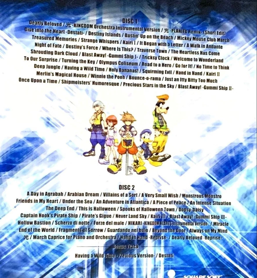 CD Kingdom Hearts Original Soundtrack 1 & 2 OST SET Lot Game Music SQUARE ENIX - Image 3 of 4