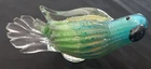 VTG Hand Blown Murano Style Glass Parrot - Silver & Gold Flecks - 6.5"